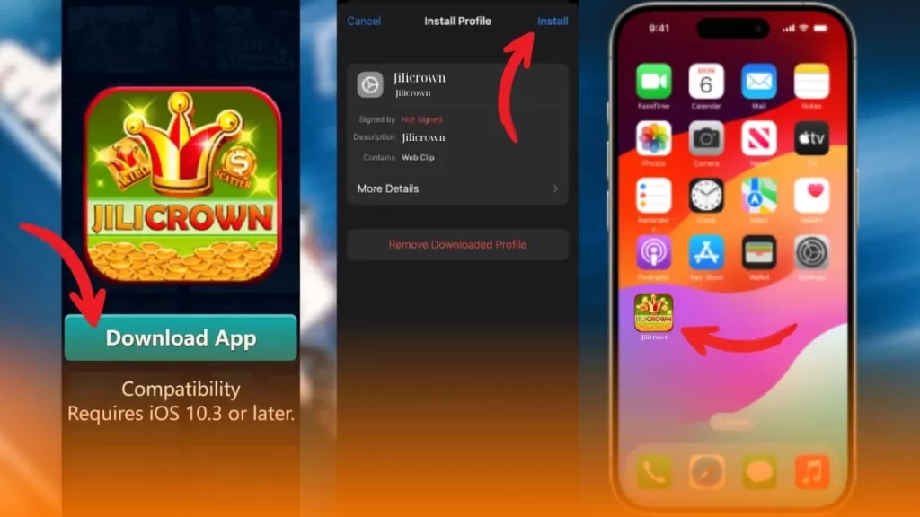 Jilicrown Casino Install App iOS